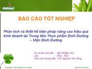 Đề tài Phân tích và thiết kế biện pháp nâng cao hiệu quả kinh doanh tại Trung tâm Thực phẩm Dinh Dưỡng – Viện Dinh Dưỡng