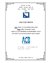 Đề tài Thực trạng sử dụng công cụ tài chính phái sinh để phòng ngừa rủi ro tỷ giá tại ngân hàng thương mại cổ phần Á Châu