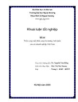 Đề tài Triển vọng xuất khẩu sang thị trường Anh Quốc của các doanh nghiệp Việt Nam