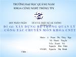 Đề tài Xây dựng hệ thống quản lý công tác chuyên môn khoa công nghệ thông tin