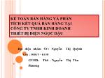 Kế toán bán hàng và phân tích kết quả bán hàng tại công ty TNHH kinh doanh thiết bị điện Ngọc Dậu