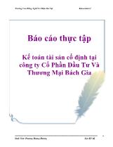 Kế toán tài sản cố định tại công ty cổ phần đầu tư và thương mại Bách Gia