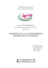 Luận văn Ảnh hưởng của các loại kích thích tố đơn đến sinh sản cá rô đồng