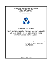Luận văn Thiết kế trạm biến áp 220/110/22kv và thiết kế mạng điện 110kv dùng phần mềm powerworld simulator