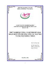 Luận văn Thử nghiệm ương cá rô phi đỏ giai đoạn bột lên hương với các mật độ và độ mặn khác nhau