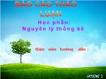 Nguyên lý thống kê