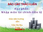 Nhập môn tài chính - Tiền tệ