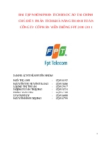 Phân tích khả năng thanh toán công ty cổ phần viễn thông FPT 2010 - 2011