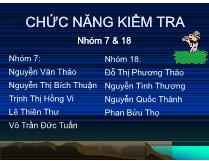 Quản trị học - Chức năng kiểm tra