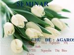 Seminar chủ đề: Agarose