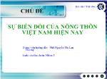 Sự biến đổi của nông thôn Việt Nam hiện nay