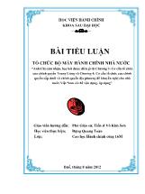 Tiểu luận Bài tổ chức bộ máy hành chính nhà nước