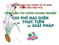 Tiểu luận Chi phí đại diện thực tiễn và giải pháp
