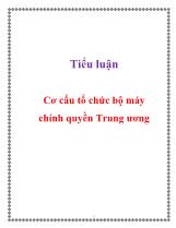 Tiểu luận Cơ cấu tổ chức bộ máy chính quyền Trung ương