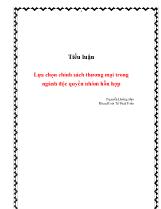Tiểu luận Lựa chọn chính sách thương mại trong ngành độc quyền nhóm hỗn hợp