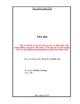 Tiểu luận Một số vấn đề về việc tổ chức bộ máy và thực hiện chức năng nhiệm vụ quản lý nhà nước về tài nguyên và môi trường của các cấp chính quyền địa phương tỉnh Thừa Thiên Huế