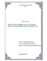 Tiểu luận Một vài suy nghĩ về cơ cấu tổ chức bộ máy hành chính Việt Nam hiện nay