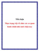 Tiểu luận Thực trạng việc tổ chức các cơ quan hành chính nhà nước hiện nay
