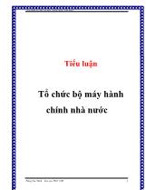 Tiểu luận Tổ chức bộ máy hành chính nhà nước
