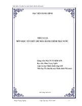 Tiểu luận Tổ chức bộ máy hành chính nhà nước