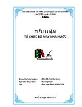 Tiểu luận Tổ chức bộ máy nhà nước