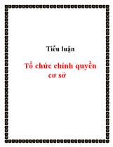 Tiểu luận Tổ chức chính quyền cơ sở