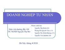 Tìm hiểu về Doanh nghiệp tư nhân