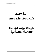 Tình hình hoạt động tại Công ty cổ phần Hóa dầu VHP