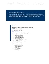 Tính minh bạch của chính sách tiền tệ và cơ chế truyền dẫn qua kênh lãi suất