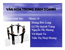 Văn hóa trong kinh doanh