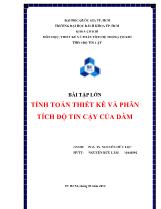 Bài tập lớn tính toán thiết kế và phân tích độ tin cậy của dầm