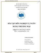 Bài tập môn nghiệp vụ ngân hàng thương mại