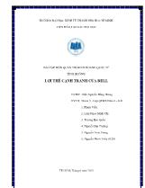 Bài tập môn quản trị kinh doanh quốc tế tình huống: Lợi thế cạnh tranh của dell