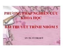 Bài thuyết trình: Phương pháp nghiên cứu khoa học