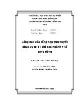 Báo cáo Cổng tổng hợp trực tuyến phục vụ hỗ trợ tuyên truyền chỉ đạo ngành y tế cộng đồng