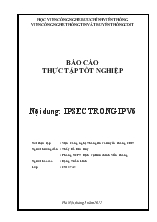 Báo cáo Thực tập tốt nghiệp - Nội dung: Ipsec trong ipv6