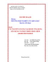 Các nguyên lí sáng tạo được ứng dụng xây dựng và phát triển phần mềm adobe photoshop