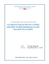 Các nguyên lý sáng tạo khoa học và những phát minh của hãng SamSung qua các giai đoạn phát triển sản phẩm