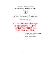 Các nguyên tắc sáng tạo áp dụng trong tin học: lịch sử phát triển của màn hình máy tính