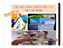 Các sản phẩm thẻ và tiện ích của thẻ nội địa
