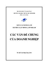 Các vấn đề chung của doanh nghiệp