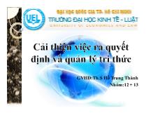 Cải thiện việc ra quyết định và quản lý tri thức