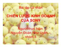 Chiến lược kinh doanh của Sony