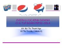 Chiến lược kinh doanh của tập đoàn pepsi - Cola