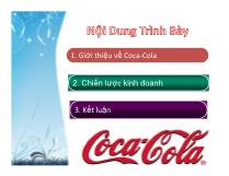 Chiến lược Marketing của Coca-Cola ở thị trường Việt Nam