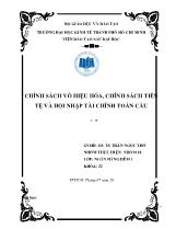 Chính sách vô hiệu hóa, chính sách tiền tệ và hội nhập tài chính toàn cầu