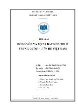 Chuyên đề Dòng vốn và bộ ba bất khả thi ở Trung Quốc – Liên hệ Việt Nam