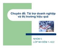 Chuyên đề Tài trợ doanh nghiệp và thị trường hiệu quả