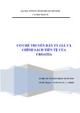 Cơ chế truyền dẫn tỷ giá và chính sách tiền tệ của croatia