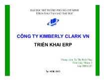 Công ty Kimberly Clark VN triển khai ERP